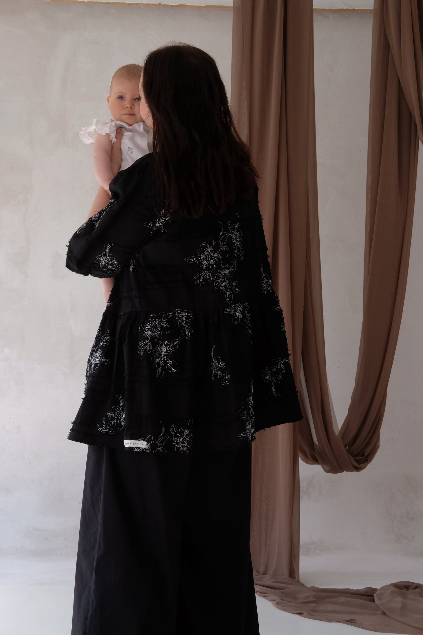 The SIENNA TIE TOP | Black Frill Flowers