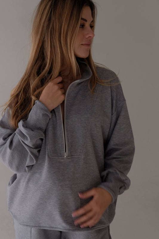 The ADULT ZIP-UP SWEATER TOP | Various Colors