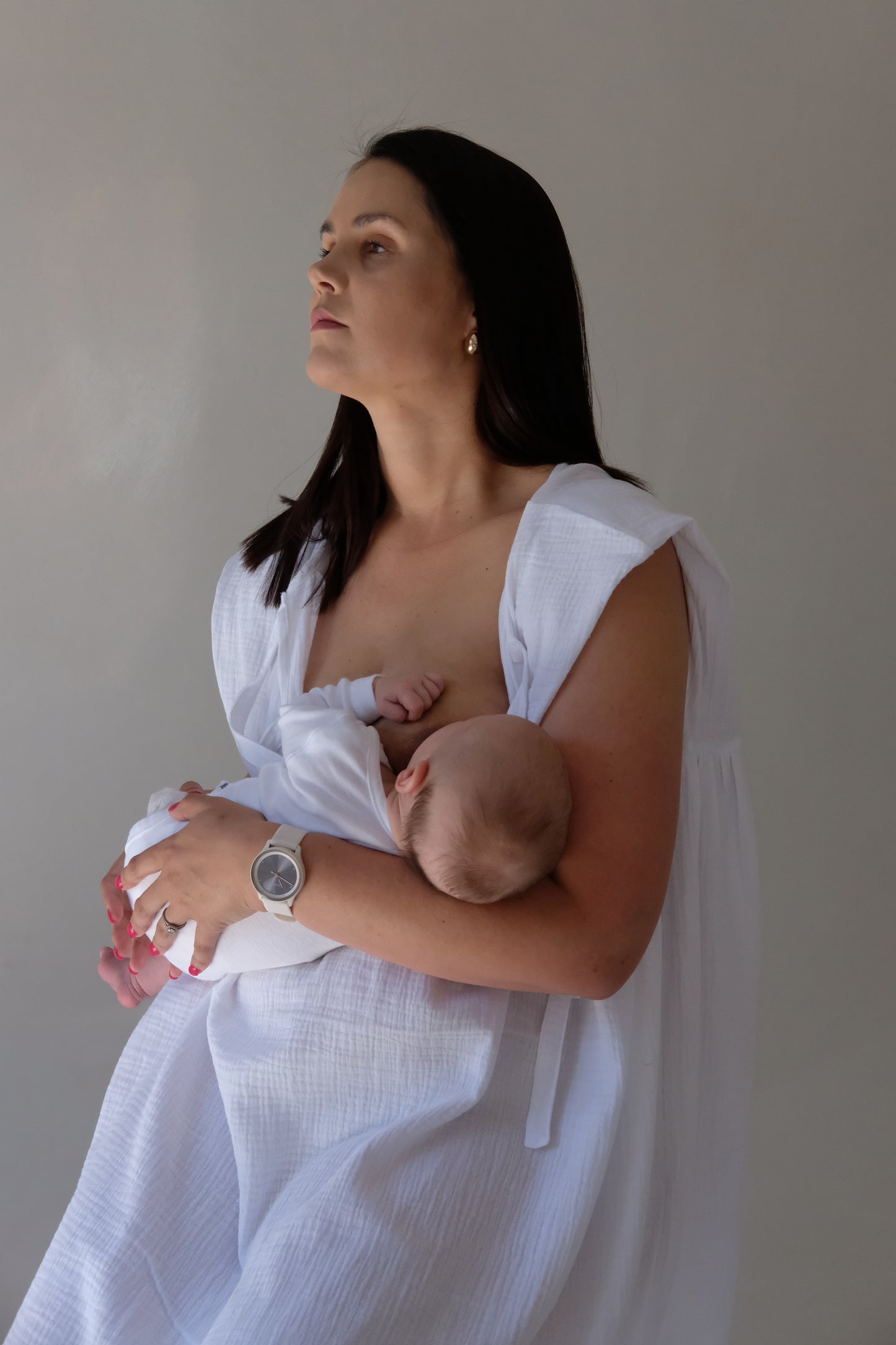 The MINI Aria Dress | White Cotton Gauze