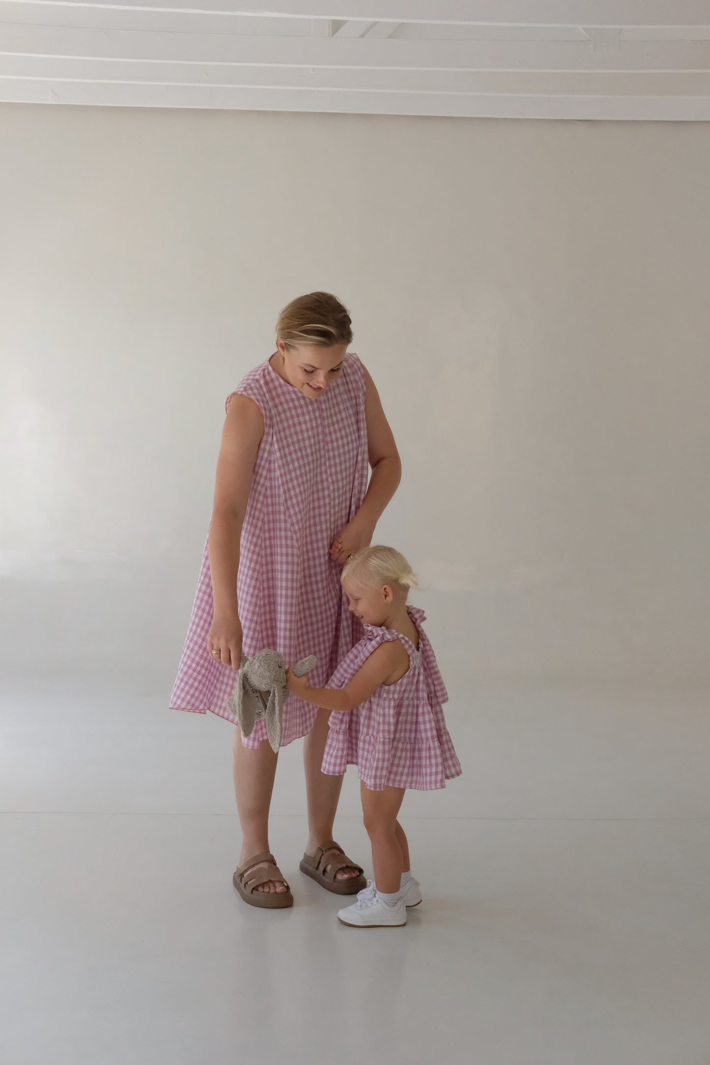 The MINI A-LINE DRESS | Pink Check