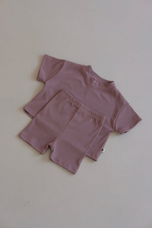 Kids Biker Shorts Set | Orchid