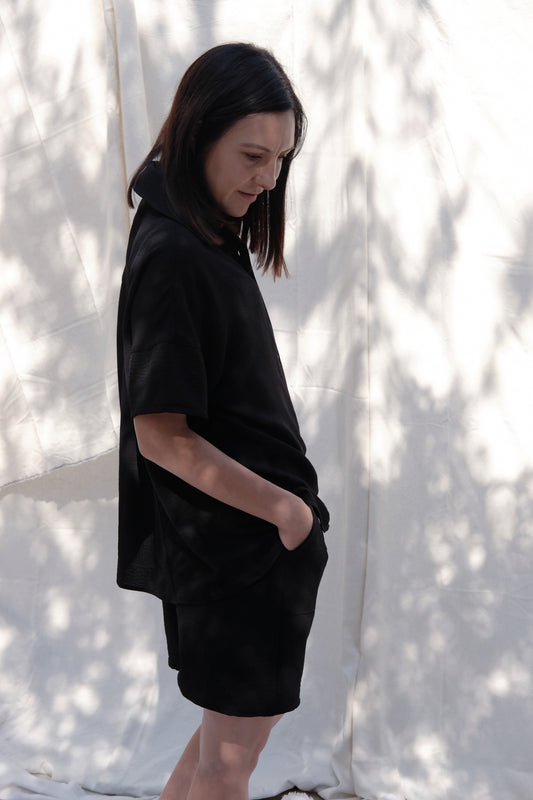 ADULT SHORTIE BUTTON UP SET | Various Colors