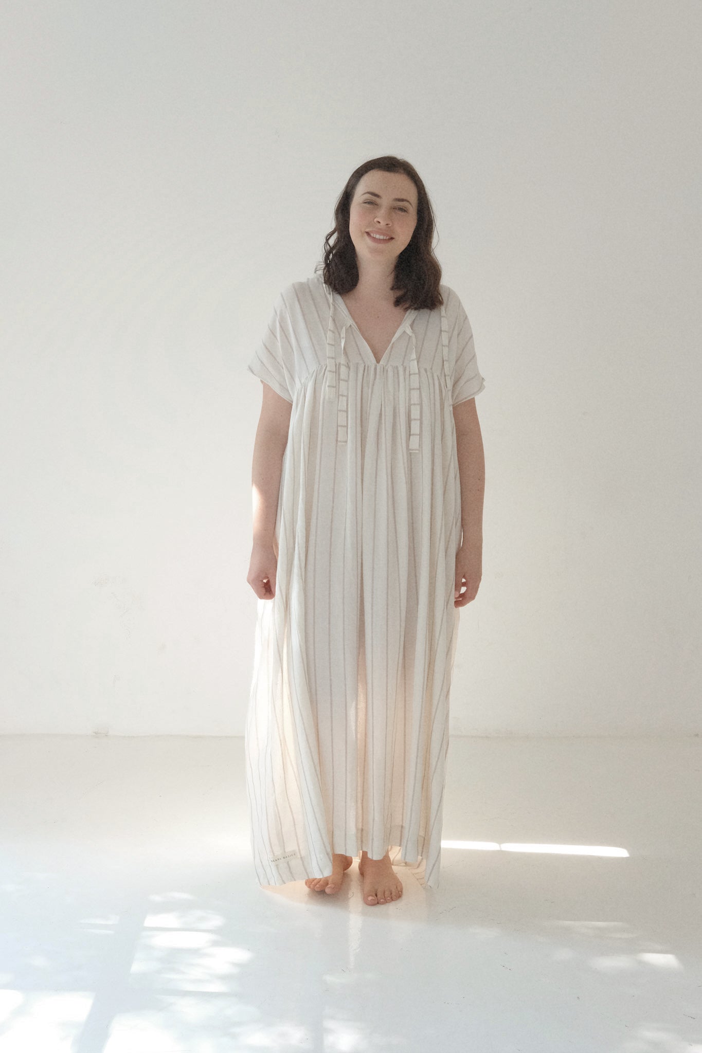 Two-Way Aria Dress | BEIGE STRIPE