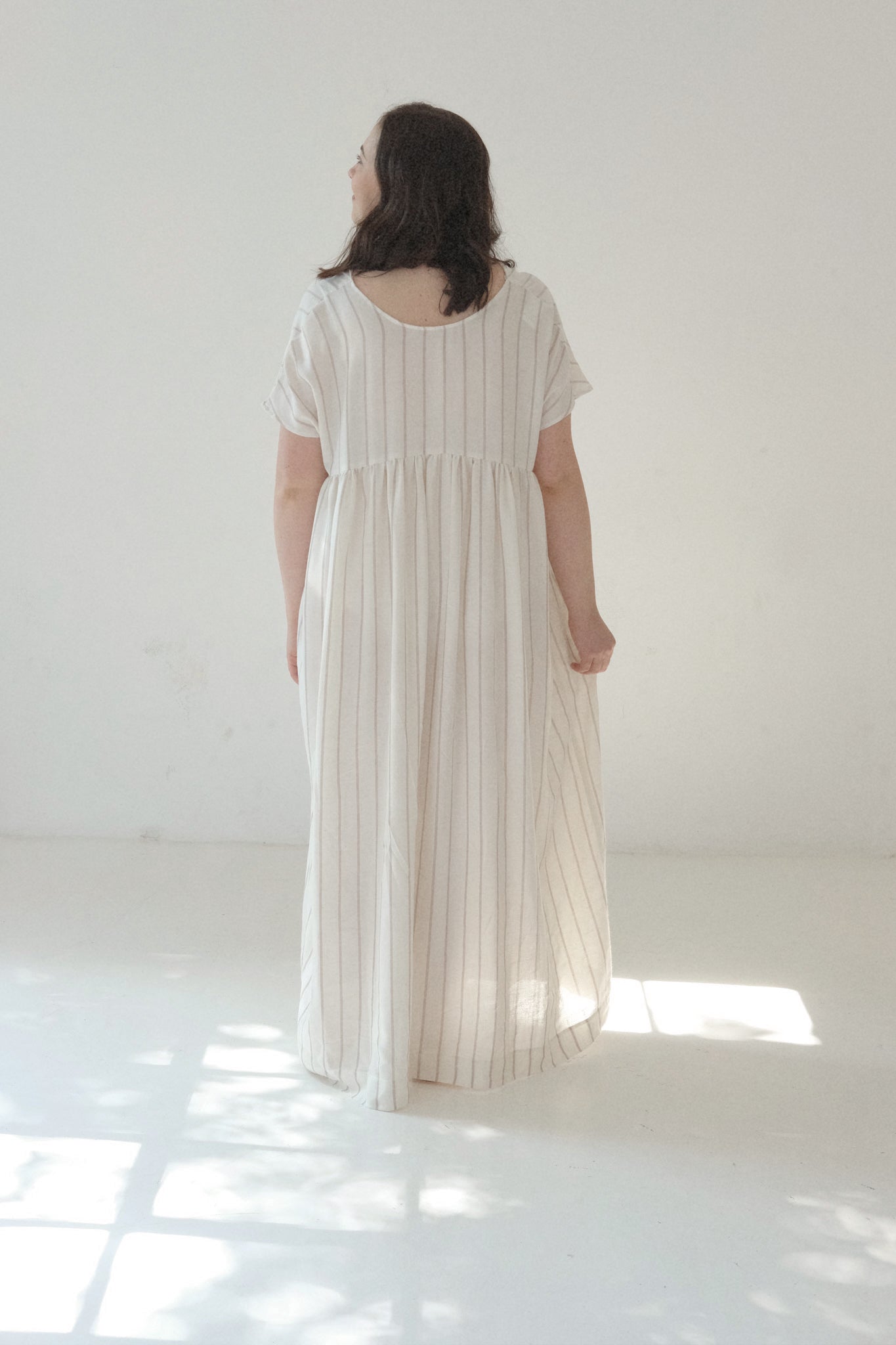 Two-Way Aria Dress | BEIGE STRIPE