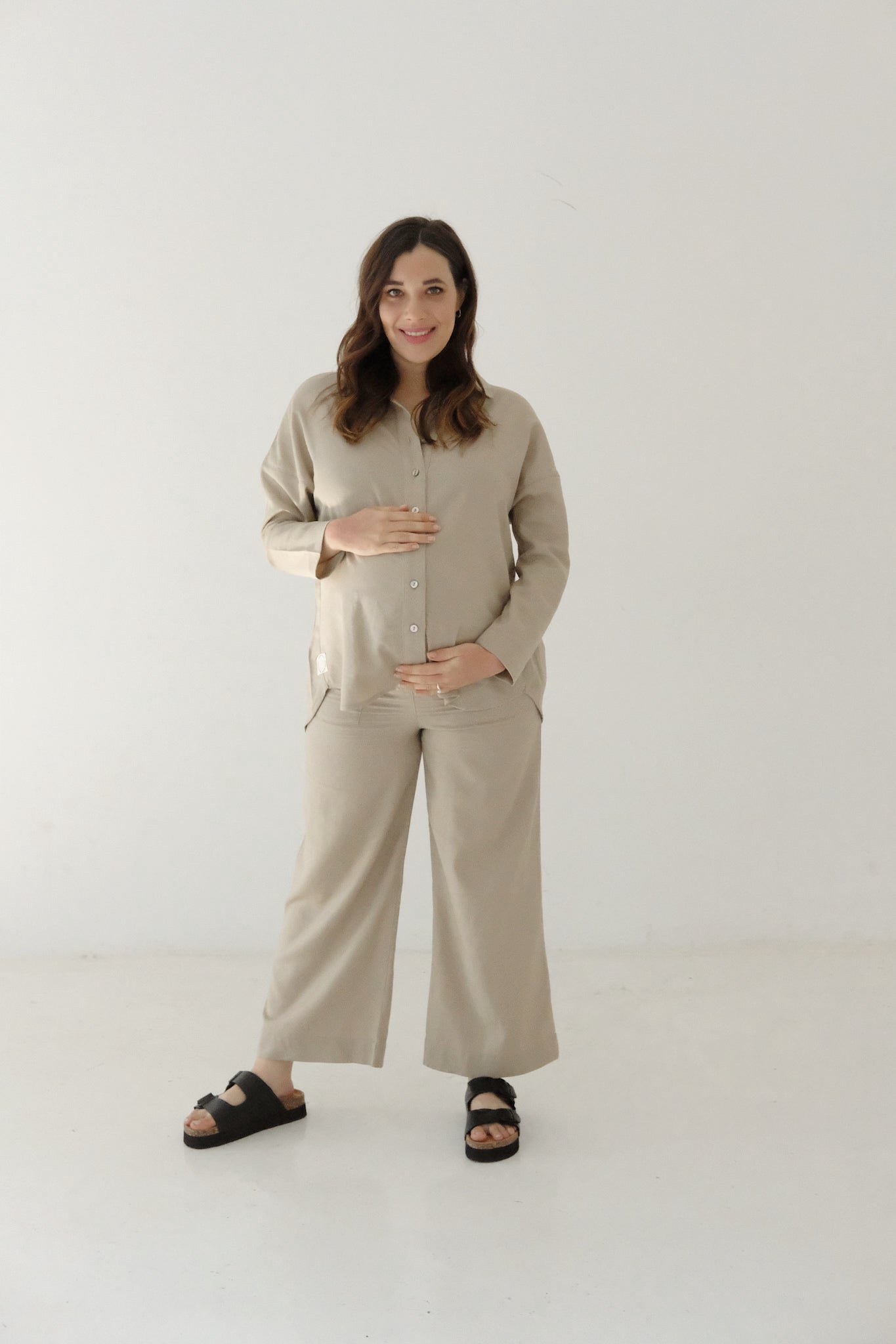 Wave Button Up Set | BISCUIT