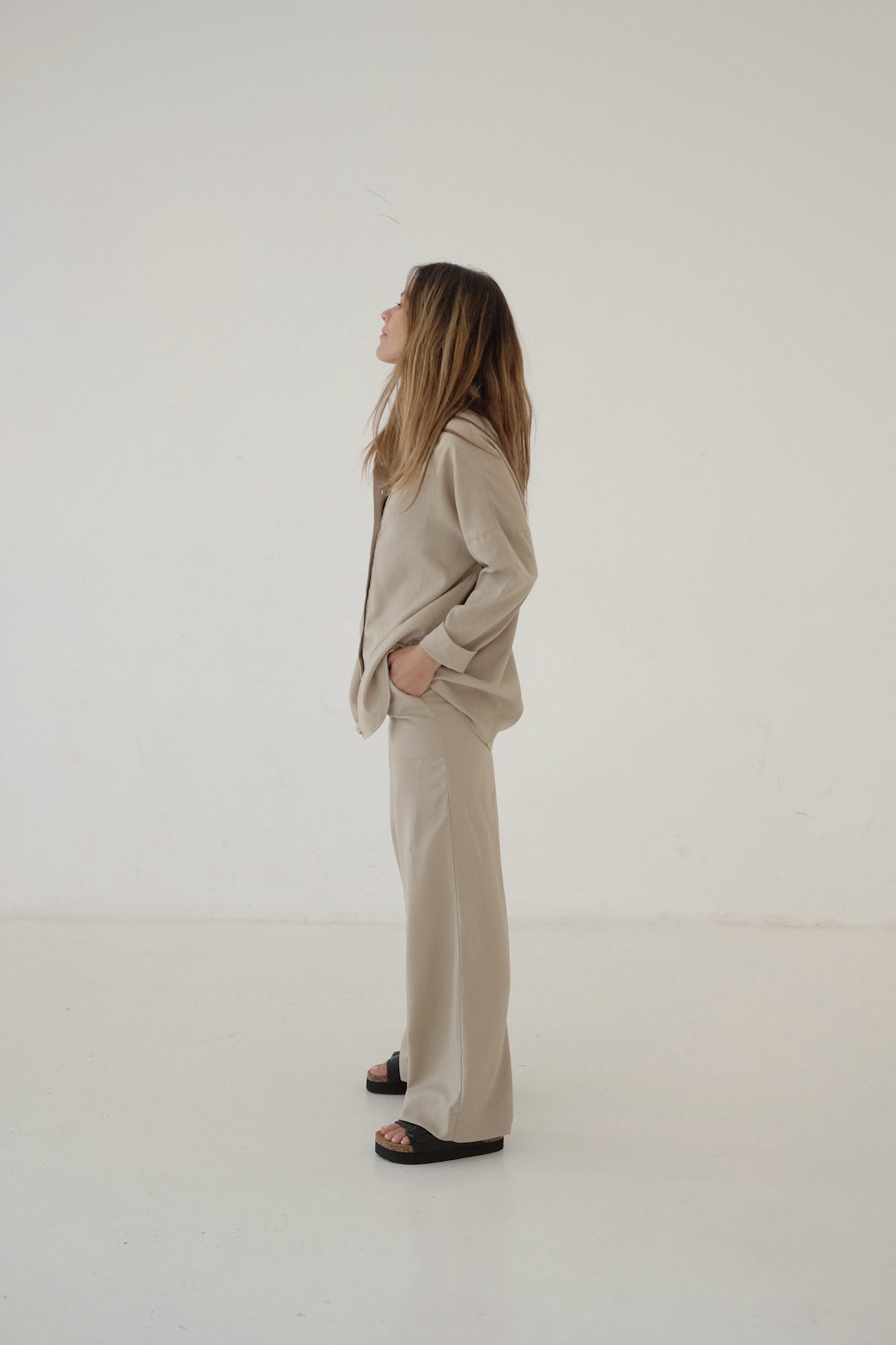 Wave Button Up Set | BISCUIT