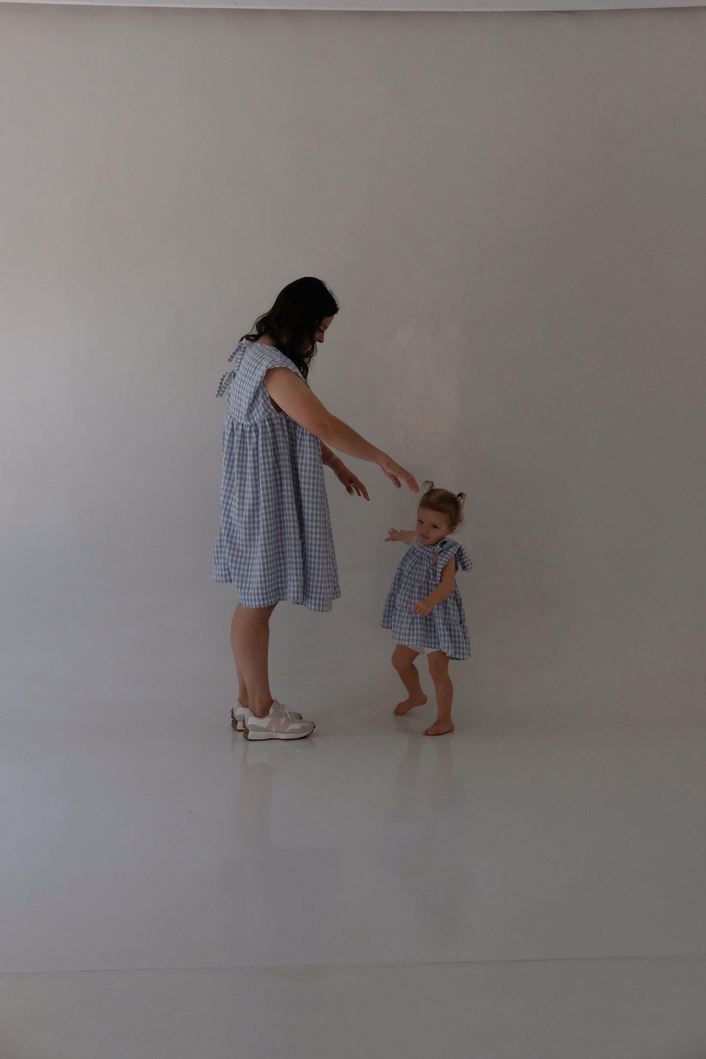 The MINI Aria Dress | Sky Blue Check