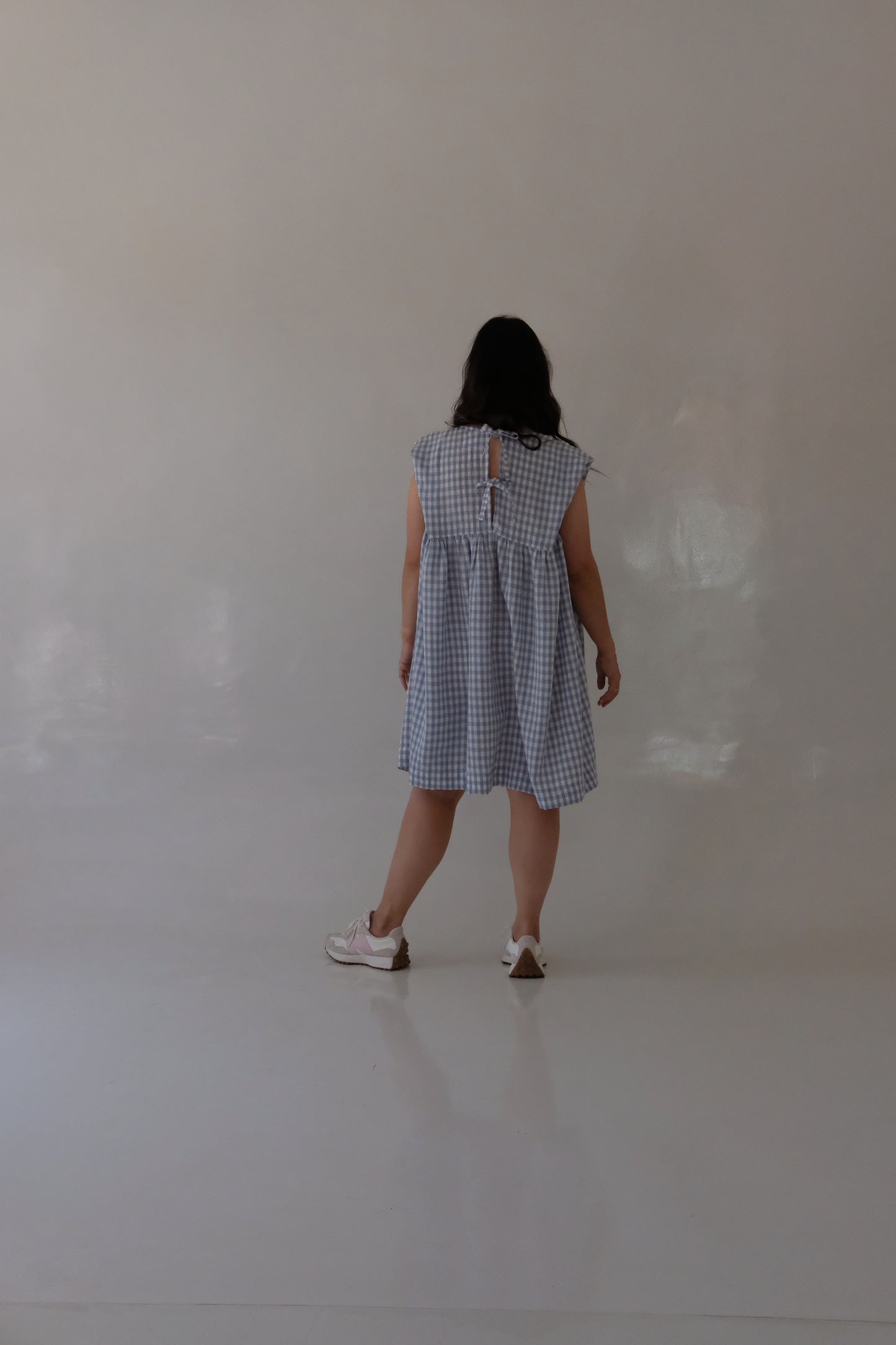 The MINI Aria Dress | Sky Blue Check