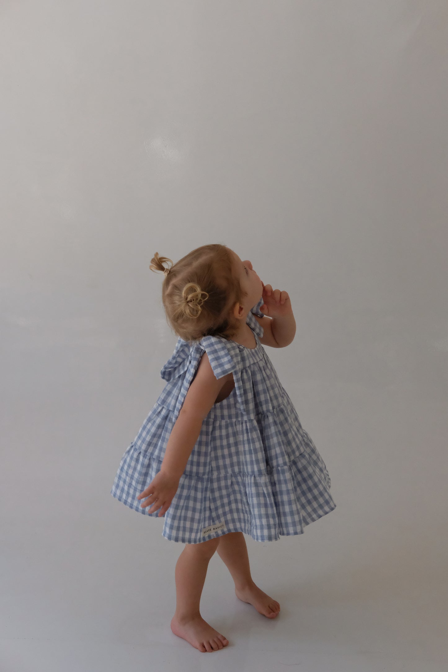 Girly Summer Dress | Sky Blue Check