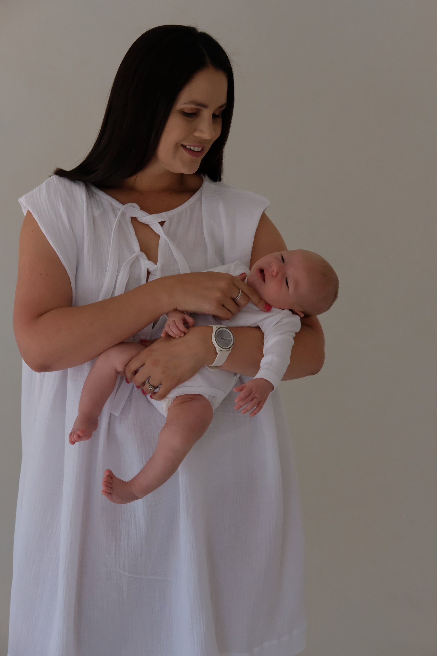 The MINI Aria Dress | White Cotton Gauze