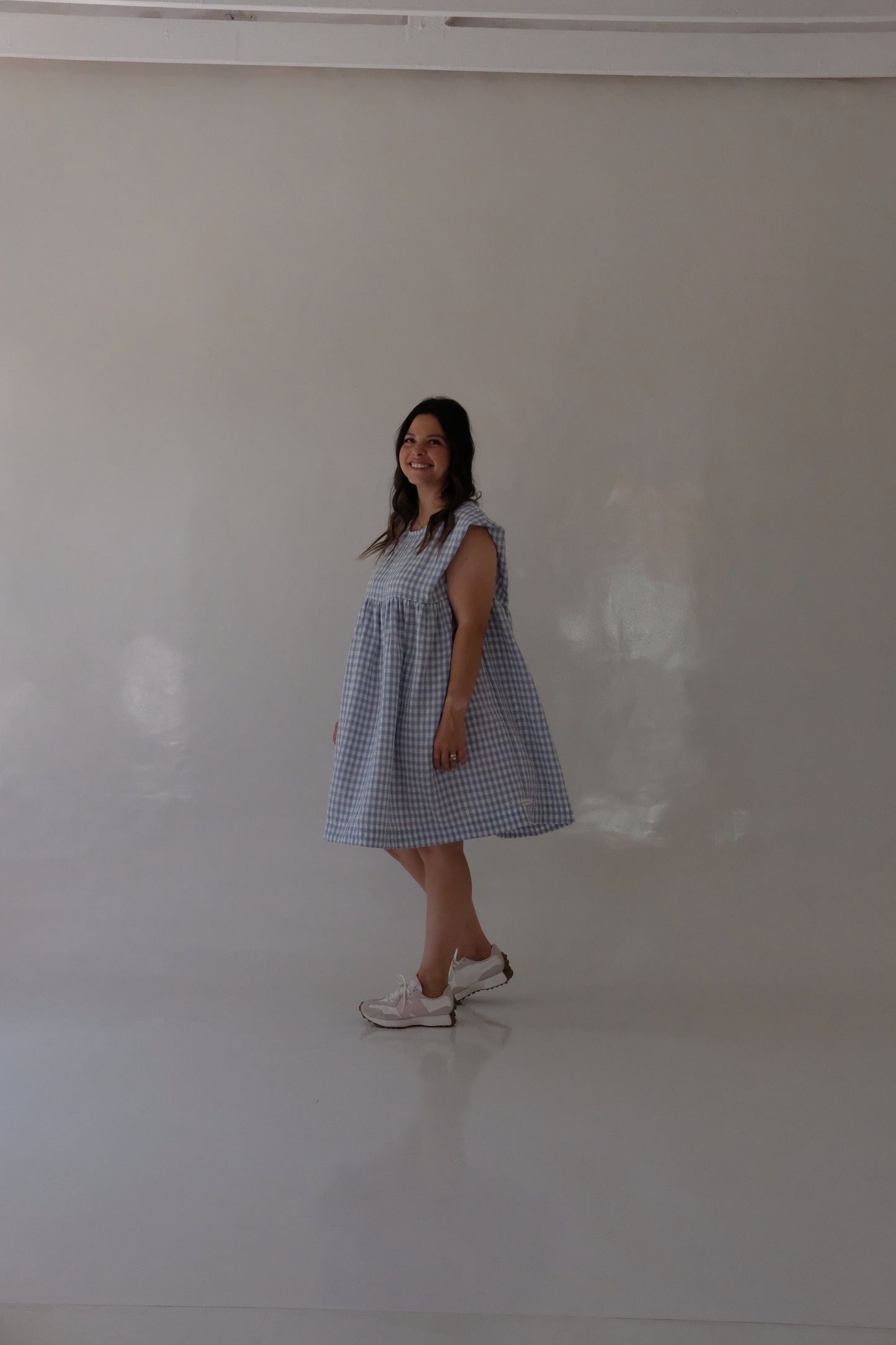 The MINI Aria Dress | Sky Blue Check