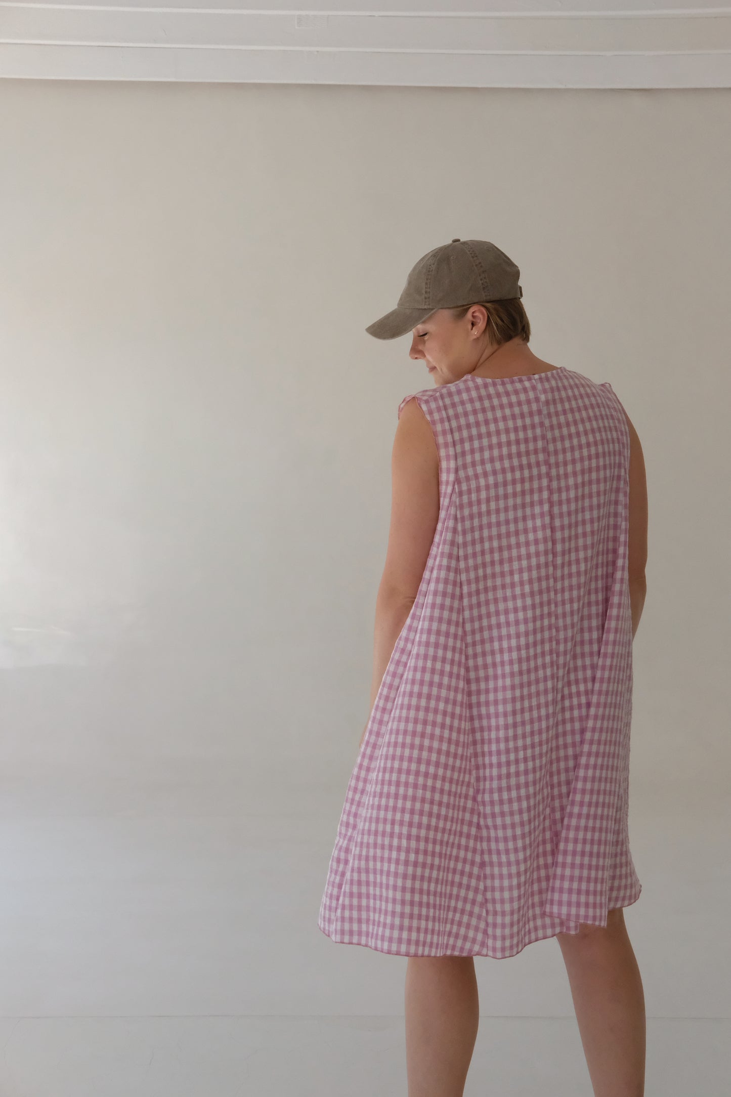 The MINI A-LINE DRESS | Pink Check