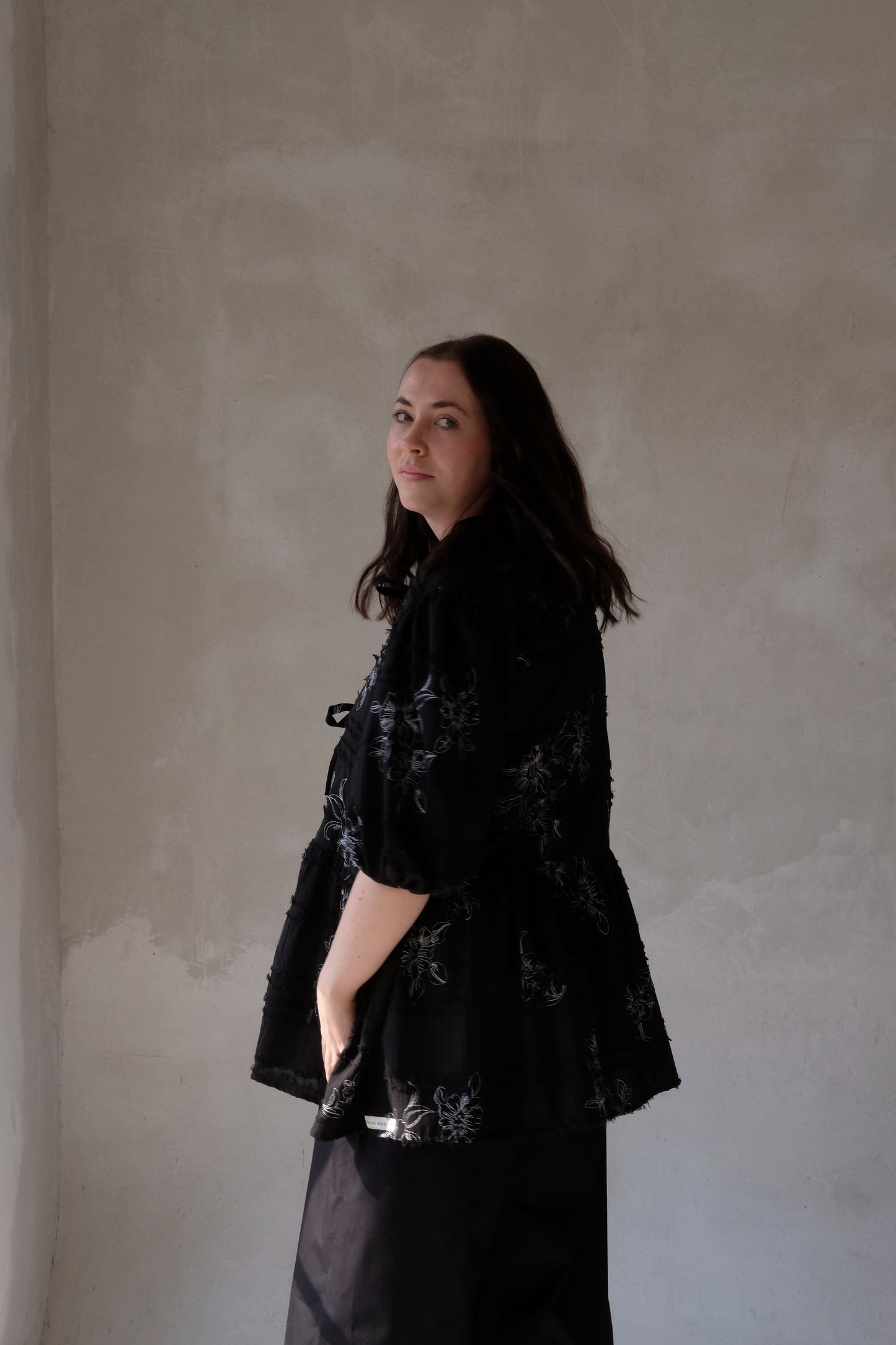 The SIENNA TIE TOP | Black Frill Flowers