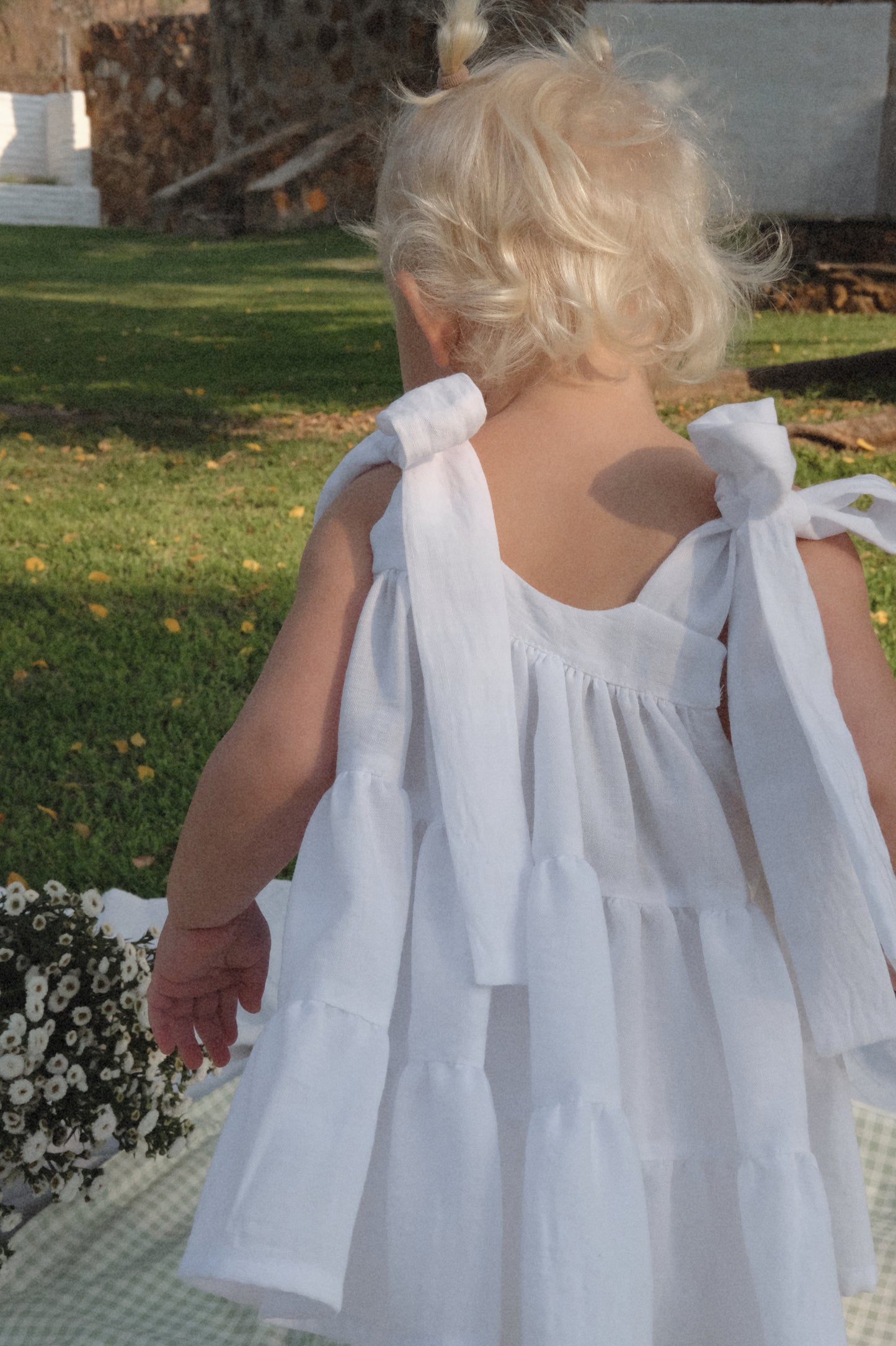 Girly Summer Dress | WHITE LINEN LOOK