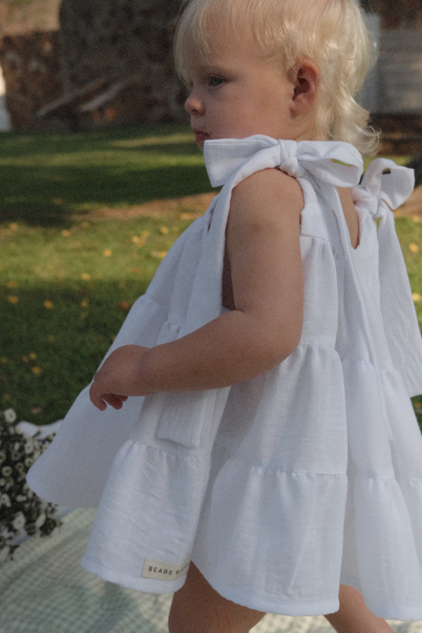 Girly Summer Dress | WHITE LINEN LOOK