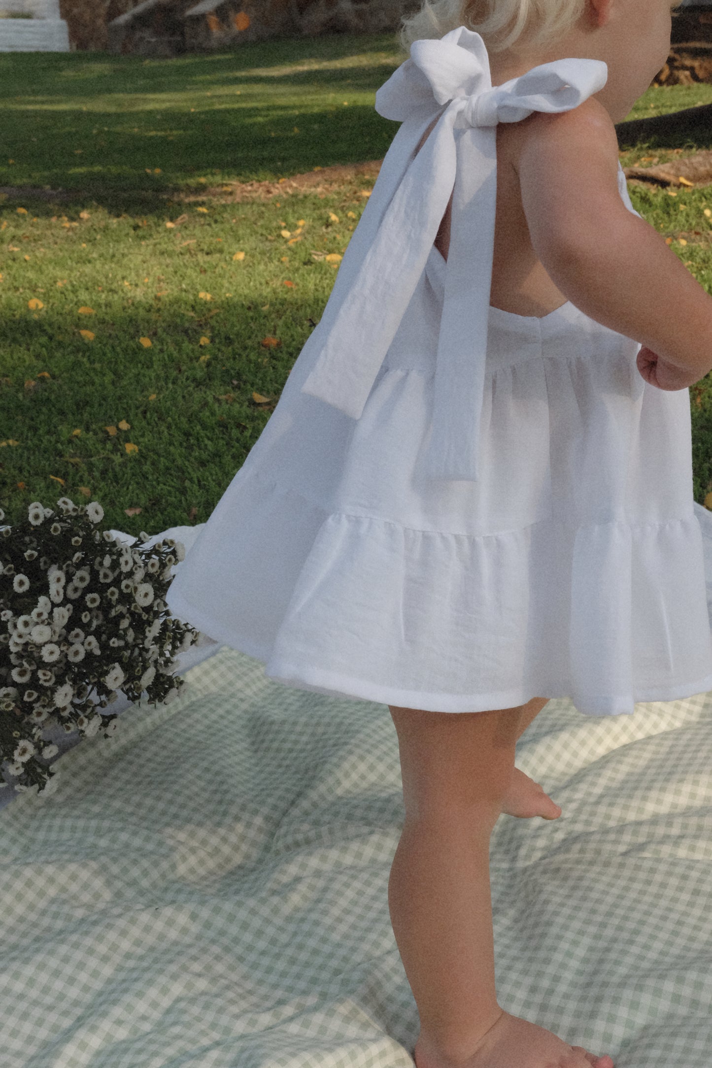 Girly Summer Dress | WHITE LINEN LOOK